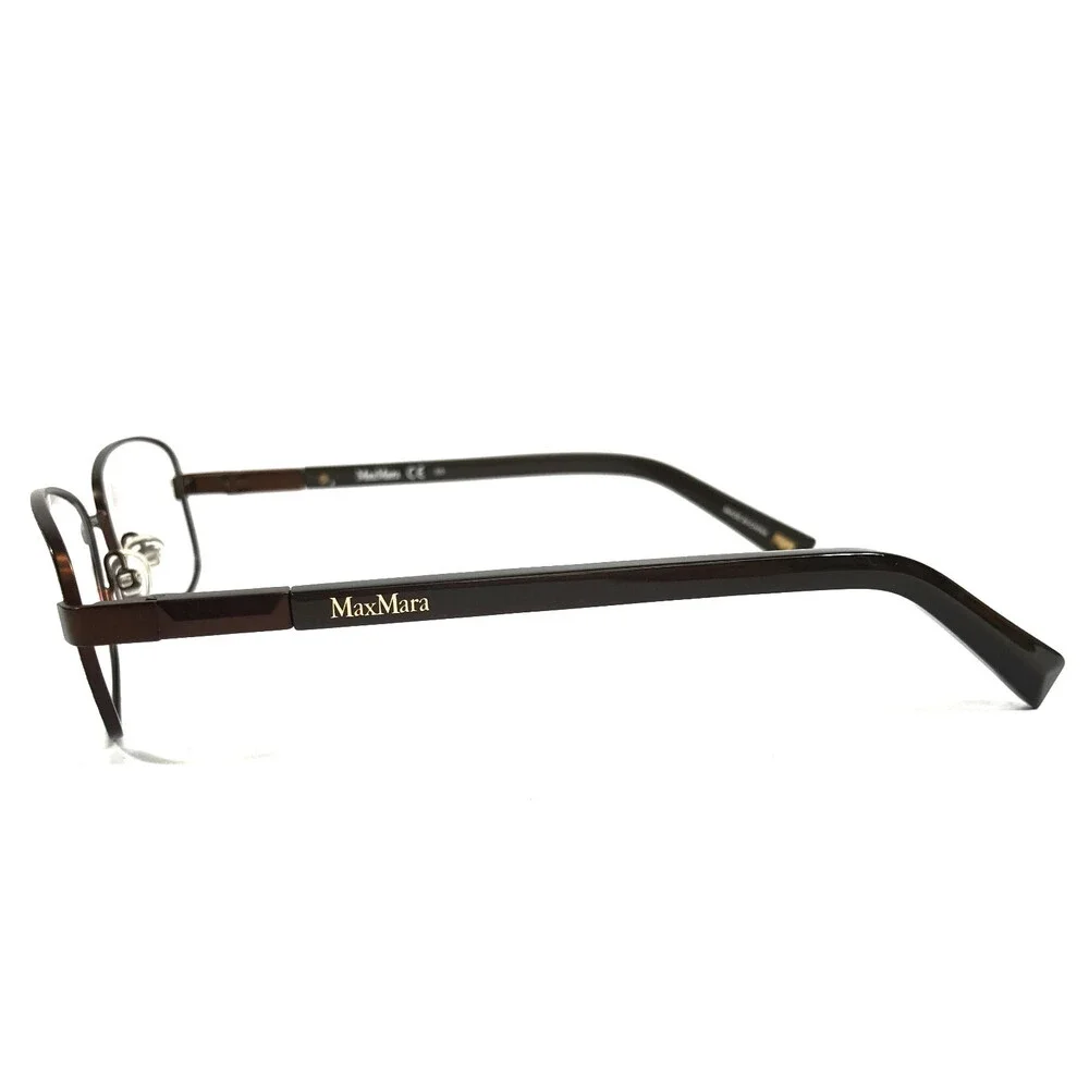 MaxMara Eyeglasses Frames MM1186 OVL Dark Brown Oval Wire Rim 52-16-135